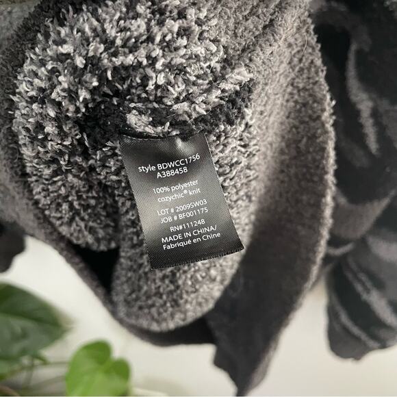 Barefoot Dreams | Womens Seaside Crewneck Pullover Carbon Camo CozyChic Black 2X - Picture 4 of 8